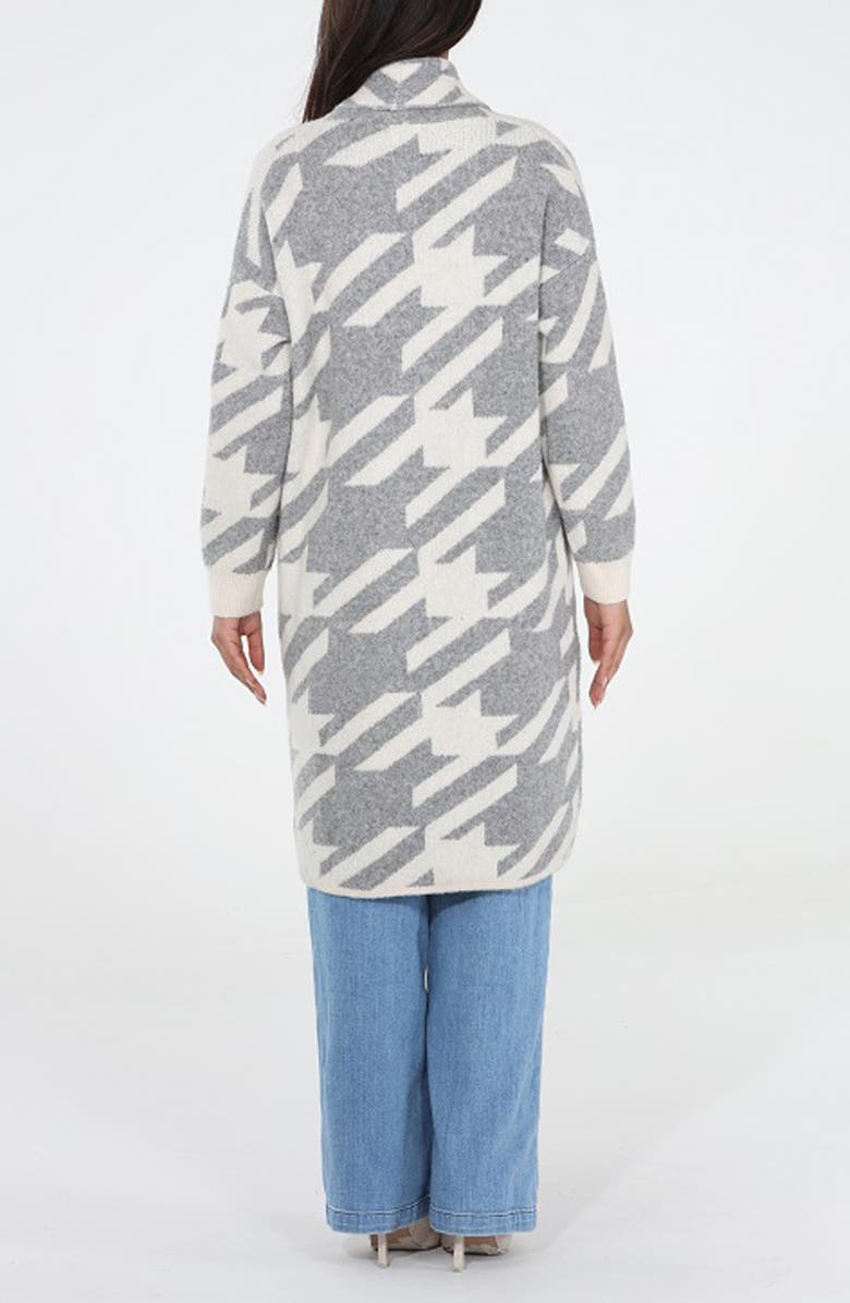 RAIN AND ROSE Print Cardigan, Alternate, color, Grey