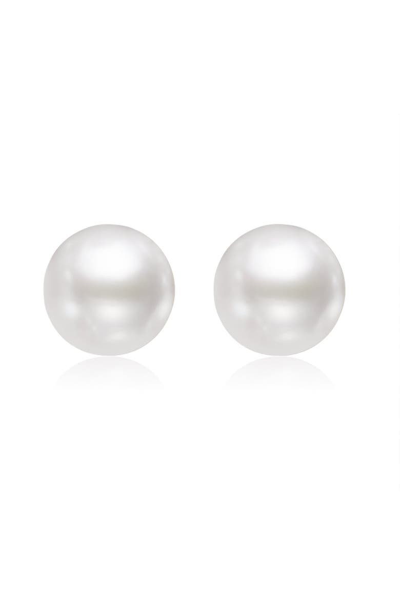 Freshwater Pearl Vermeil Studs, Main, color, White