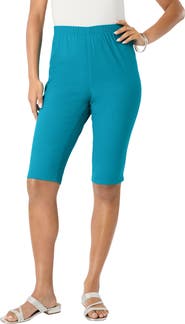 Roaman's Plus Size Comfort Stretch Bermuda Jean Short