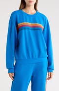 Aviator Nation 5-Stripe Crewneck Sweatshirt