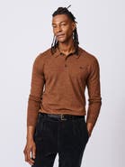 Aubin Chapel Merino Long Sleeve Polo