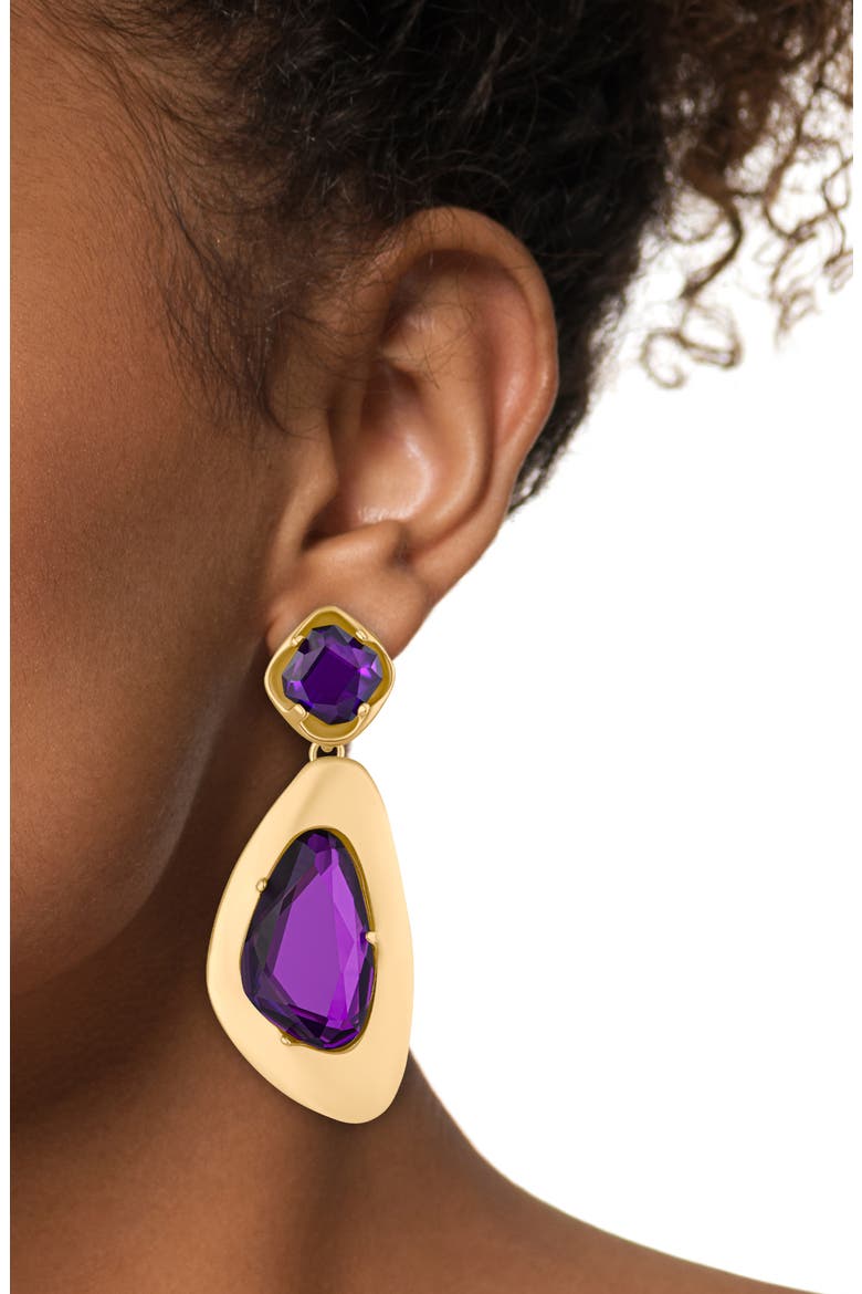 Irregular Molten Drop Earrings (Nordstrom Exclusive), Alternate, color, LAVENDER/ GOLD