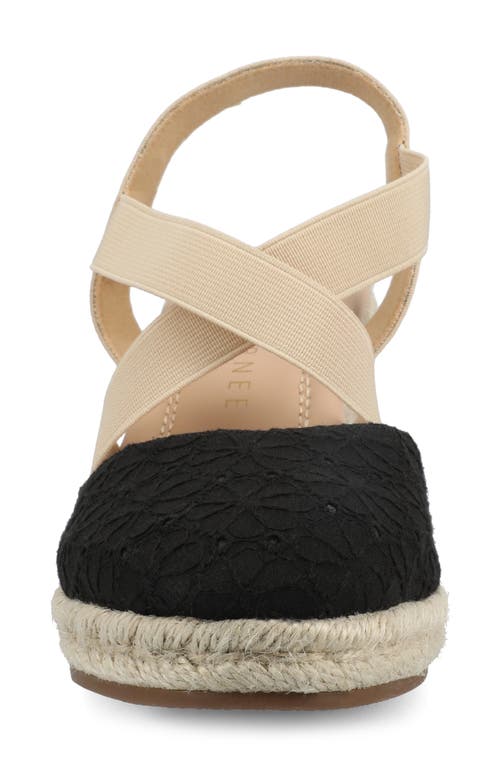 Shop Journee Collection Ashlee Espadrille Wedge Pump In Black