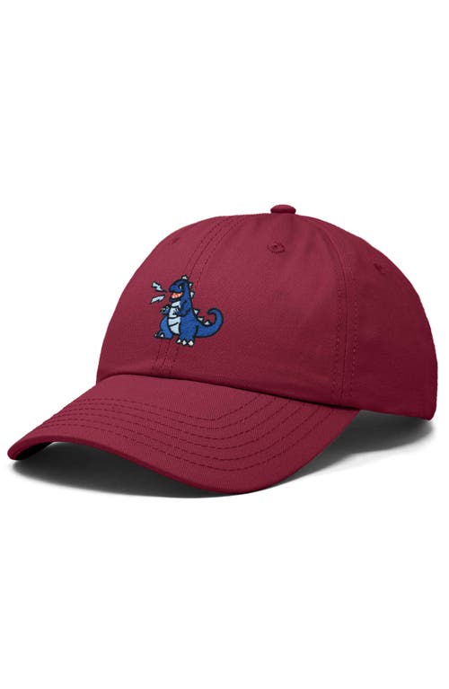 Dalix Big Lizard Cap In Maroon