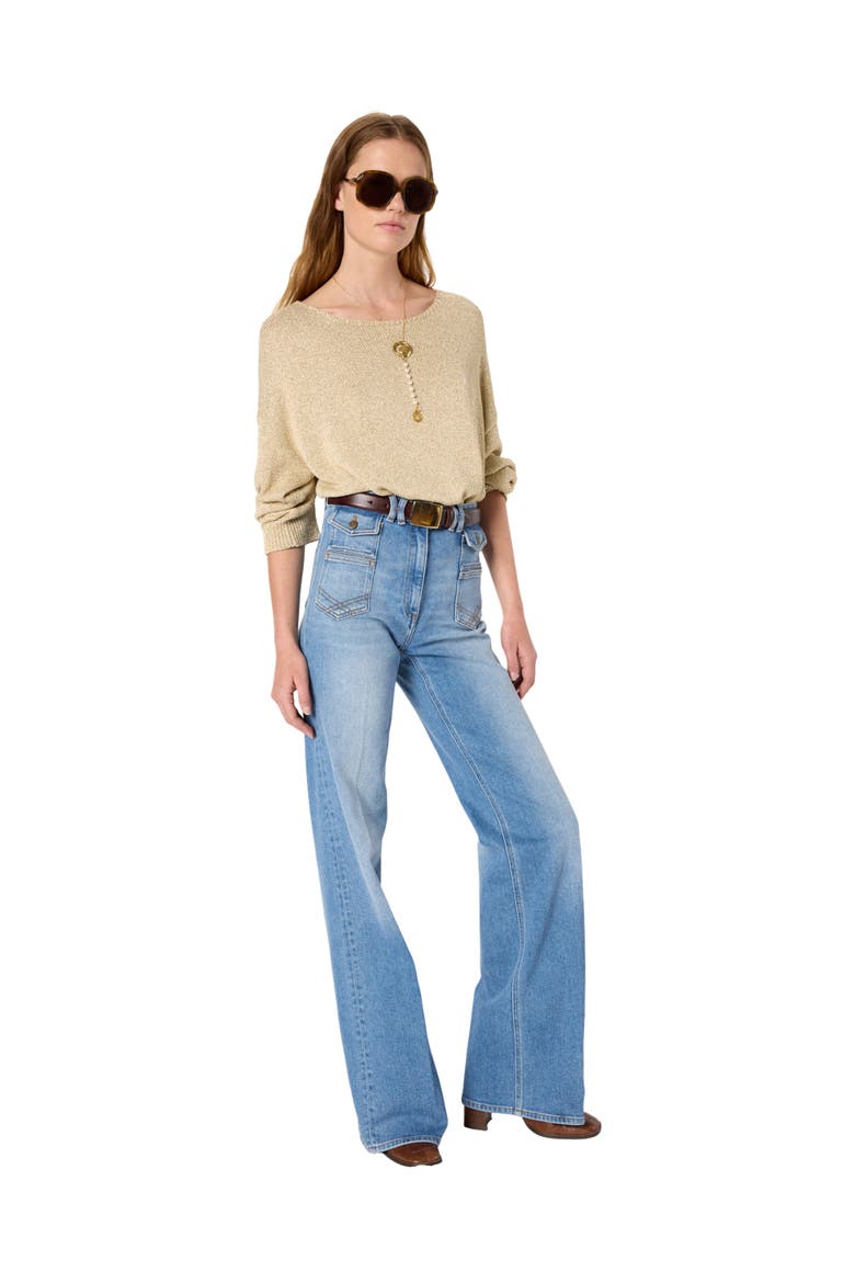Anna Flared High Waisted Jeans, Alternate, color, Jeans