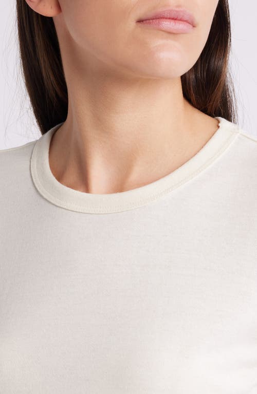 Marine Layer Re-spun Signature Crewneck T-shirt In Natural