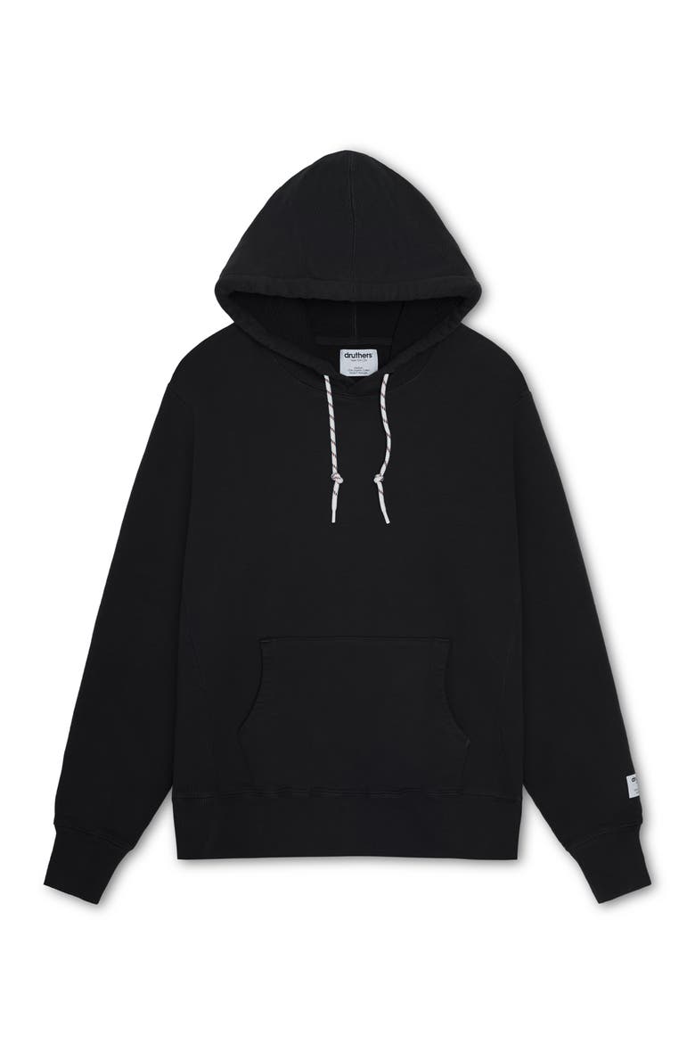 Organic Cotton 685 GSM French Terry Hooded Sweatshirt, Main, color, Caviar