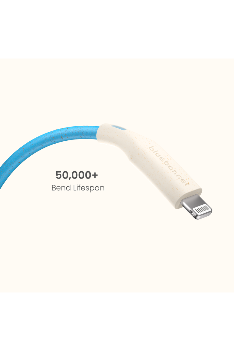 The Companion USB-C to Lightning 4FT Charging Cable, Alternate, color, Blue