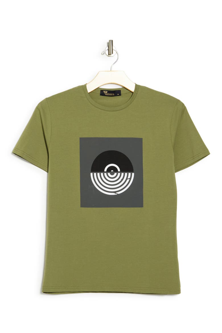 3D Abstract Graphic T-Shirt, Alternate, color, OLIVE