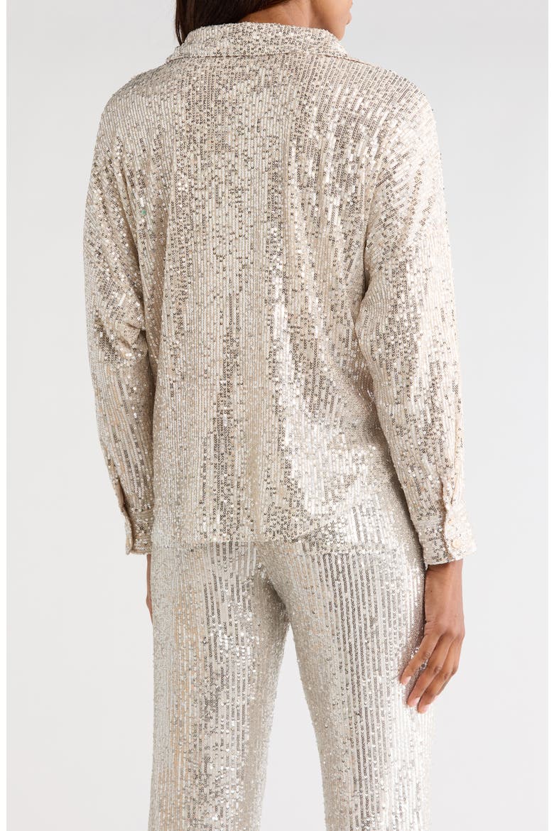 Tourist Sequin Twisted Front Top, Alternate, color, CHAMPAGNE