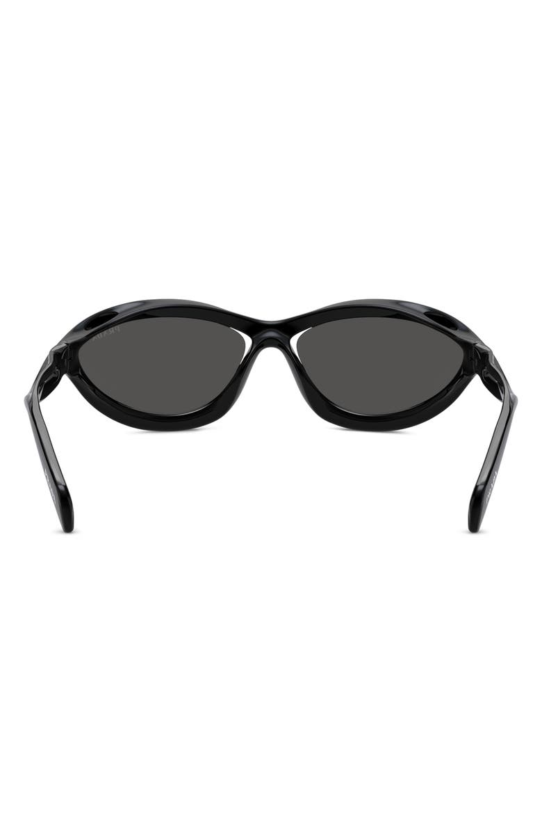 Prada 60mm Cat Eye Sunglasses, Alternate, color, Black