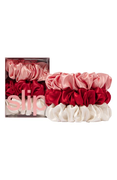 3-Pack Large Silk Scrunchies