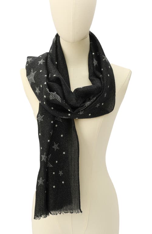 Kate Spade New York Starlight Sparkle Wool Blend Scarf In Blue