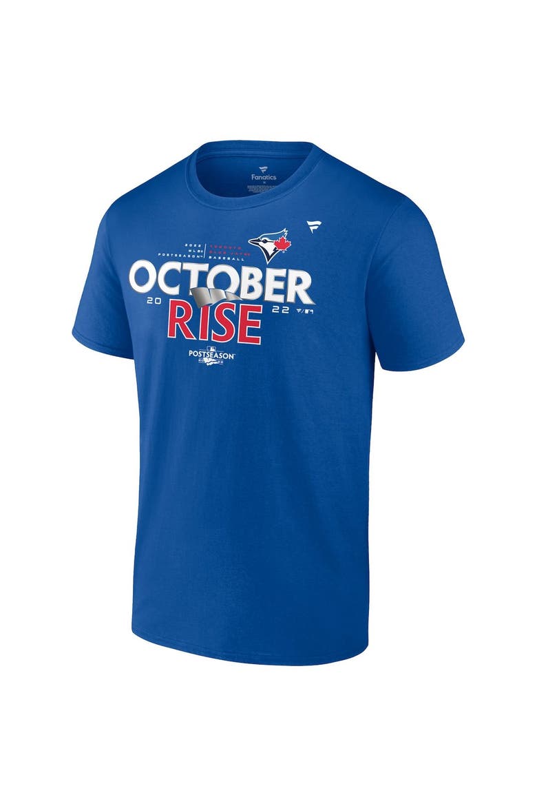 Men's Fanatics Branded Royal Toronto Blue Jays 2022 Postseason Locker Room T-Shirt, Alternate, color, Royal