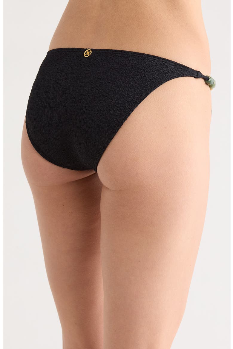 Firenze Kiana Beaded Bikini Bottoms, Alternate, color, BLACK