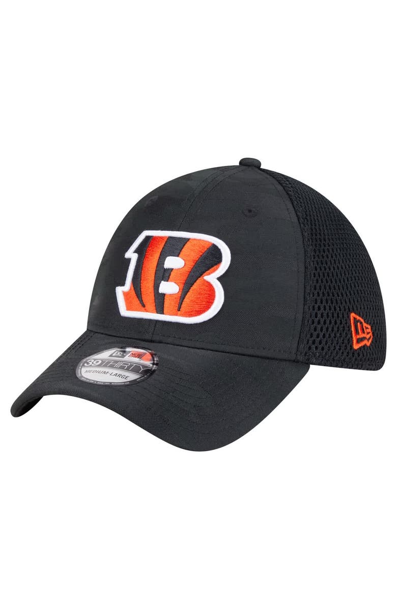 New Era Men's New Era Black Cincinnati Bengals Active Camo 39THIRTY Flex Hat, Main, color, Black