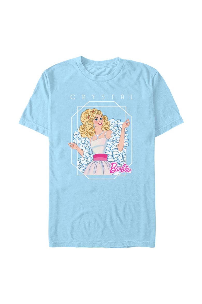 Men's Crystal Glamour Pose T-Shirt, Main, color, Light Blue