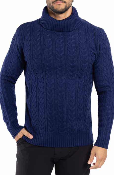 XRAY Cable Knit Turtleneck Sweater