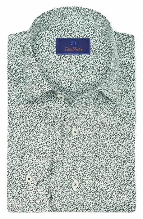 Botanical Print Cotton Sport Shirt