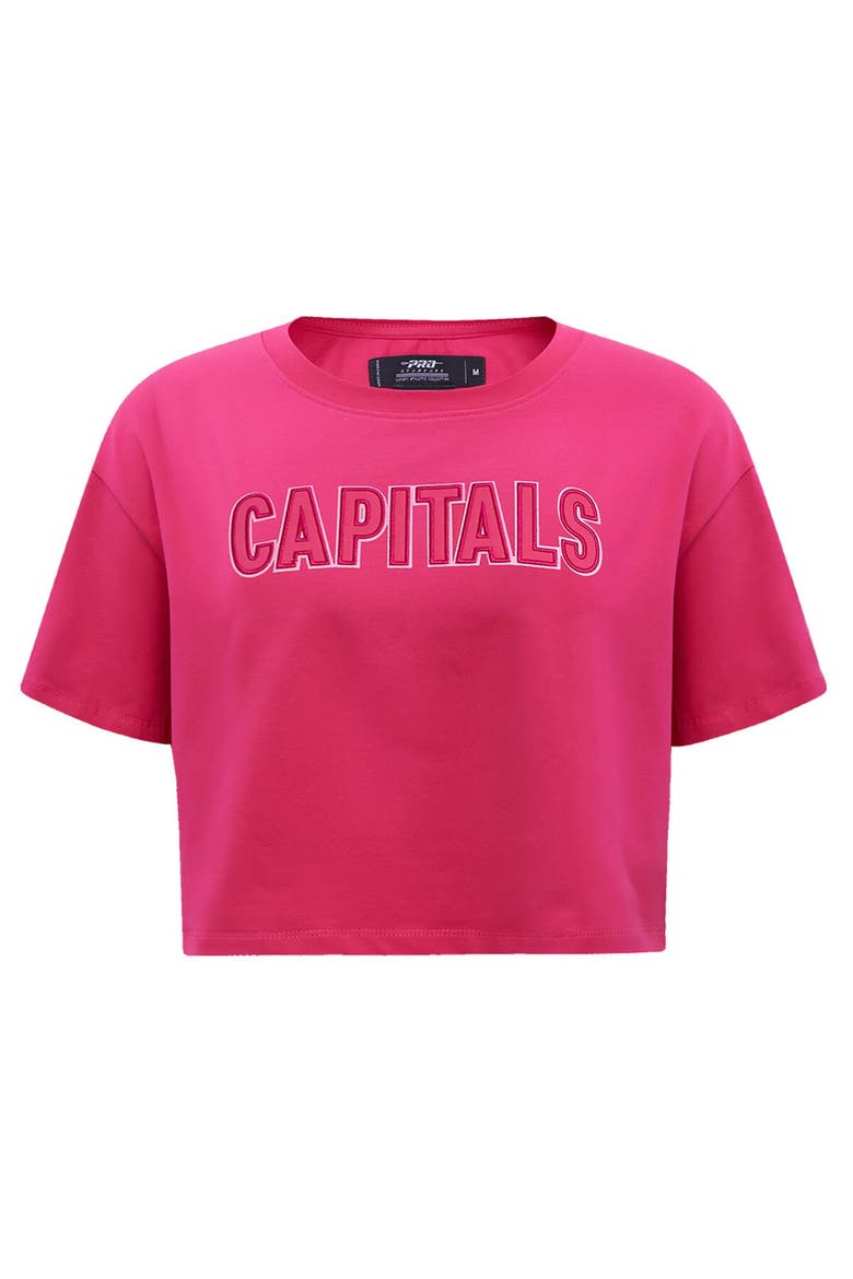 Women's Pro Standard Washington Capitals Triple Pink Cropped Boxy T-Shirt, Alternate, color, Pink