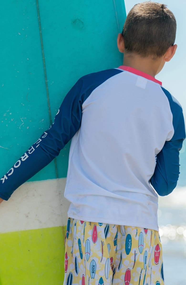 Snapper Rock Kids' Rock the Board Long Sleeve Rashguard, Alternate, color, 