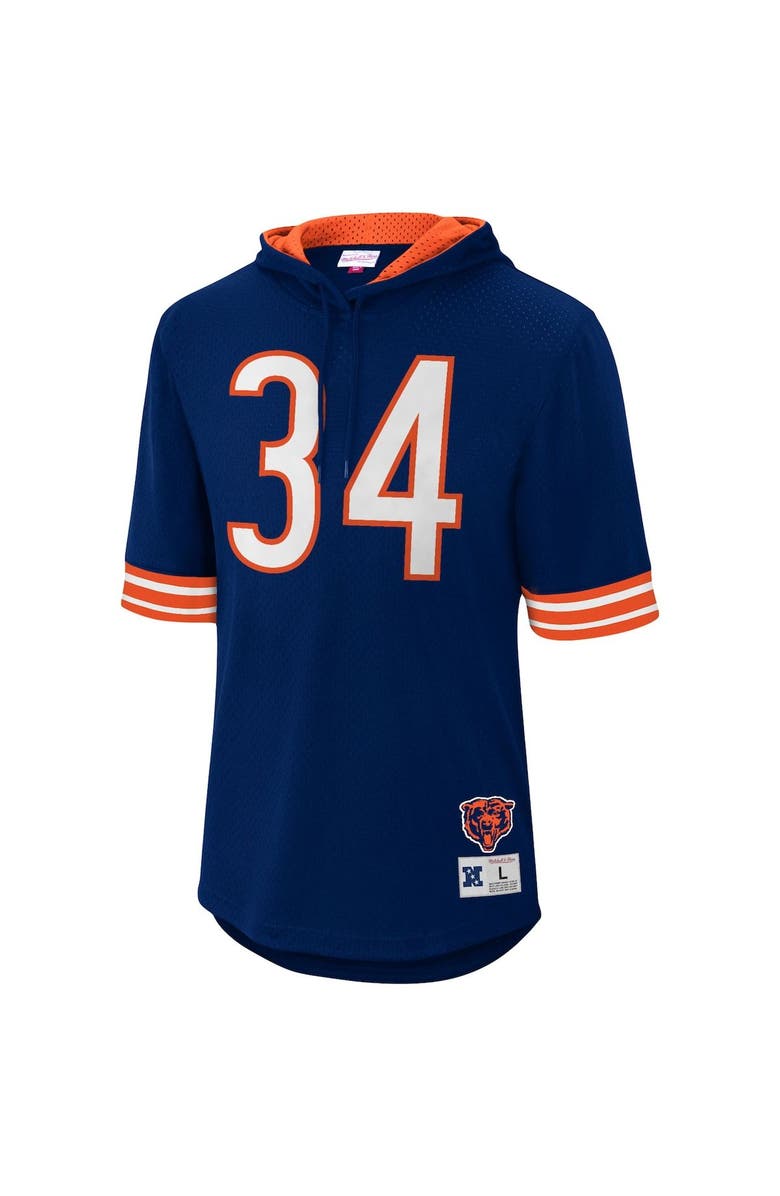 Mitchell & Ness Men's Mitchell & Ness Walter Payton Navy Chicago Bears Retired Player Mesh Name & Number Hoodie T-Shirt, Alternate, color, 