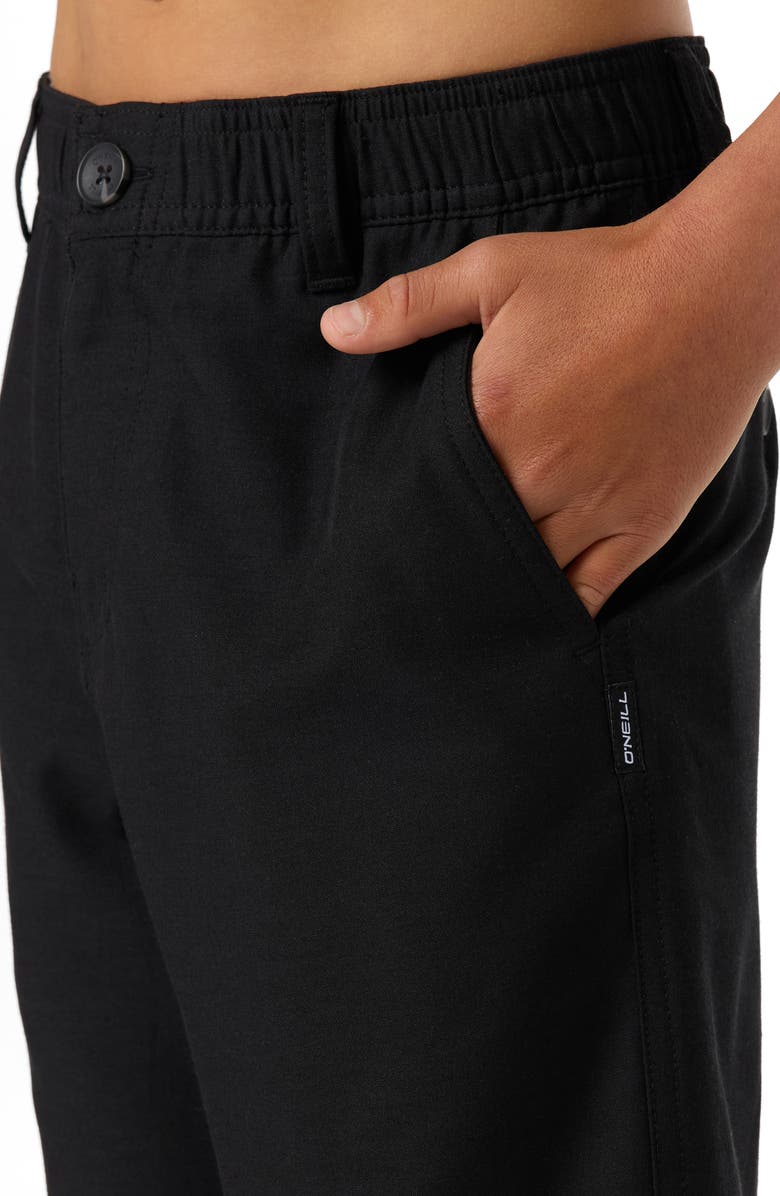 O'Neill Kids' Reserve Light Check Water Repellent Shorts, Alternate, color, Black
