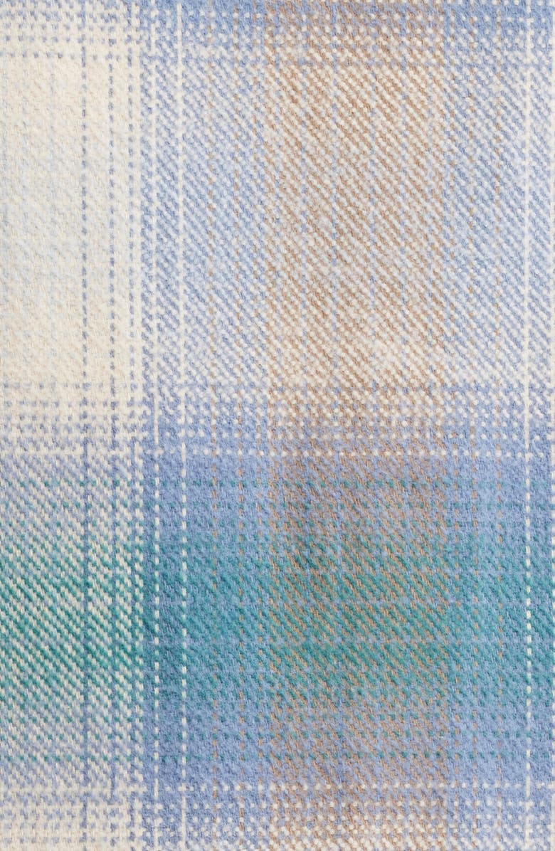 Schott NYC Plaid Flannel Button-Up Work Shirt, Alternate, color, Ocean