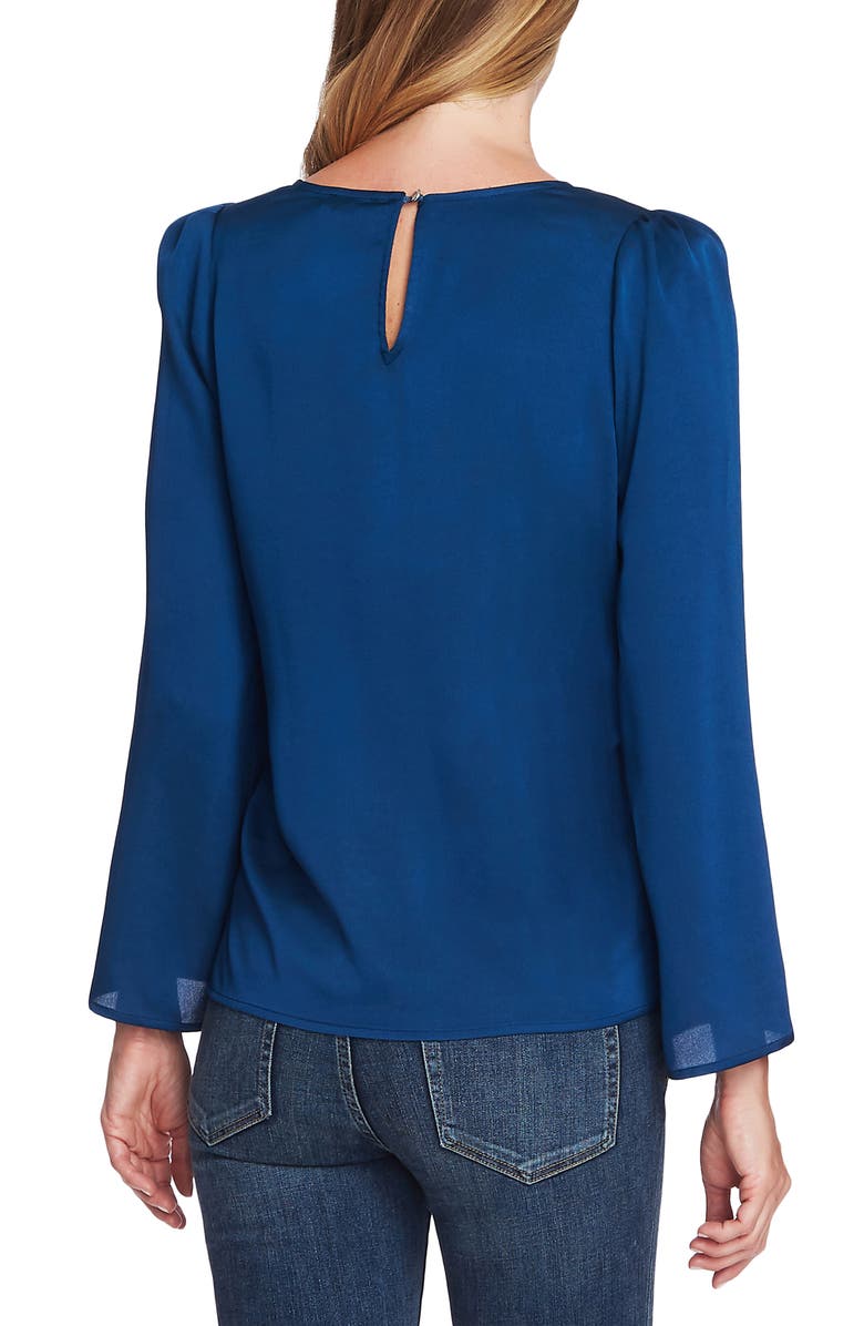 Vince Camuto Long Sleeve Satin Blouse, Alternate, color,
