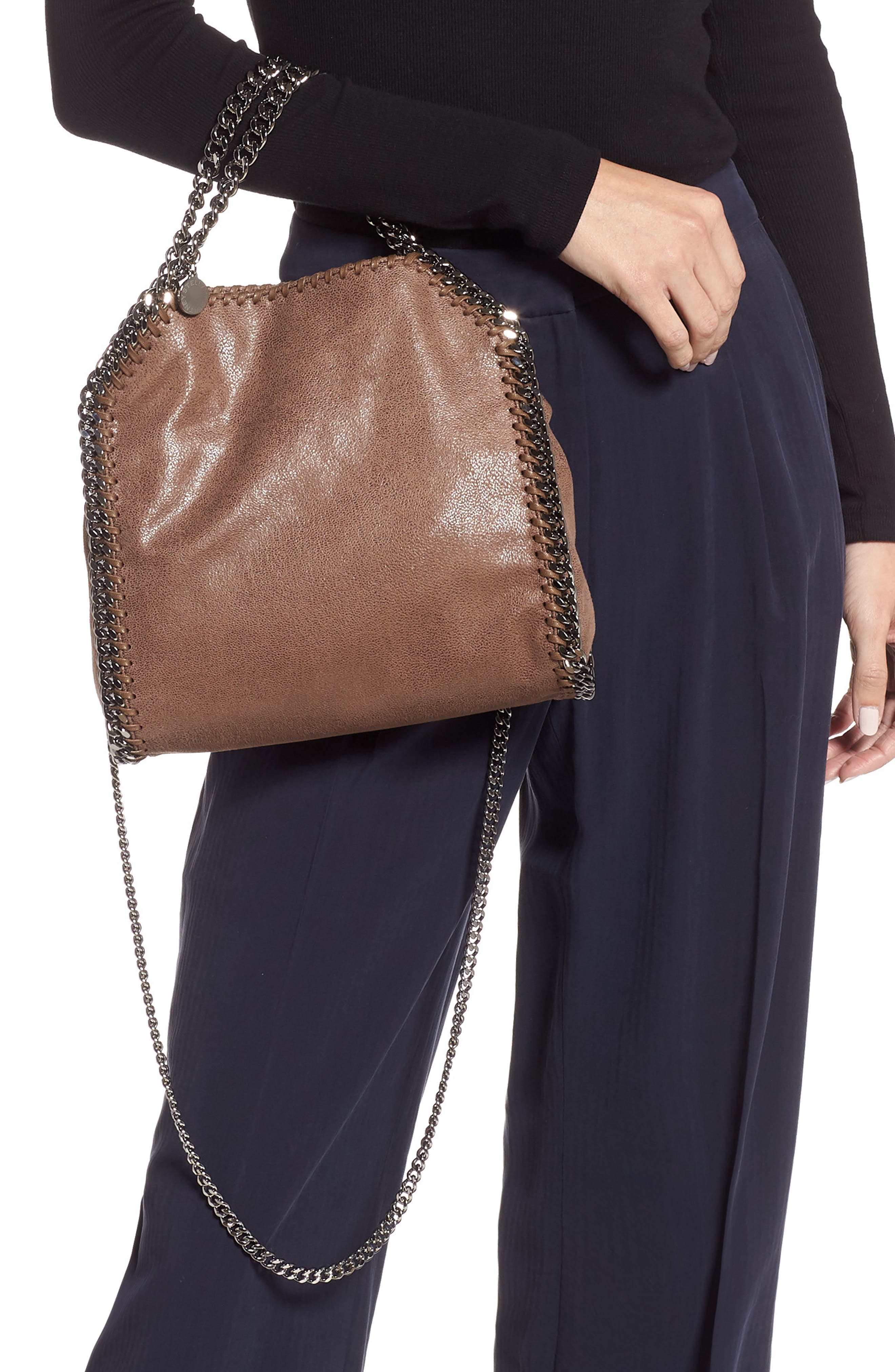 Stella McCartney Mini Falabella Faux Leather Tote, Alternate, color, 