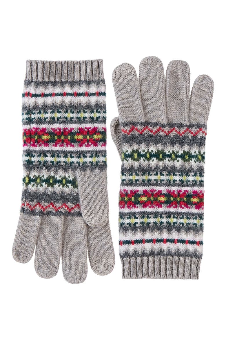 Fair Isle Tech Gloves, Main, color, RED