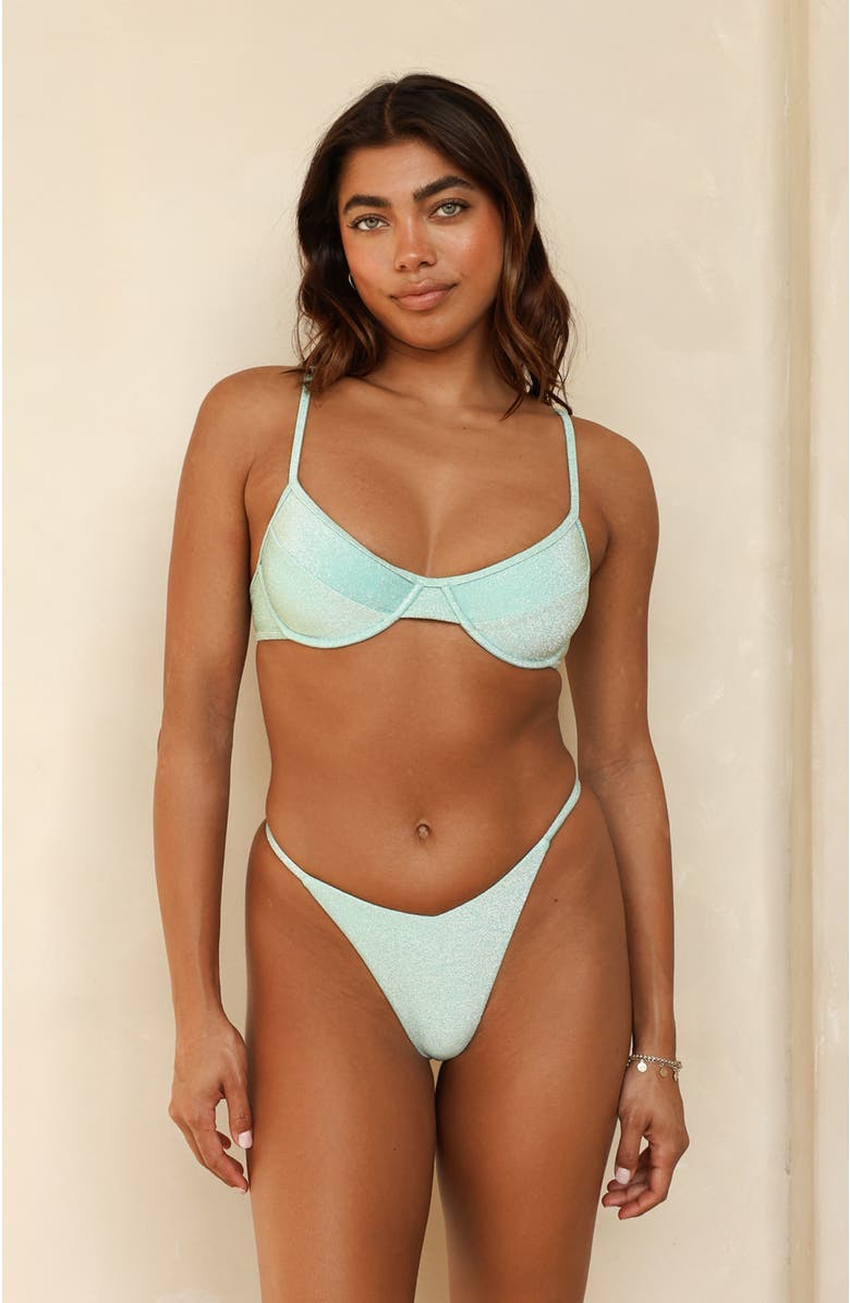 Dippin Daisys West Coast Underwire Bikini Top, Main, color, Bleached Aqua