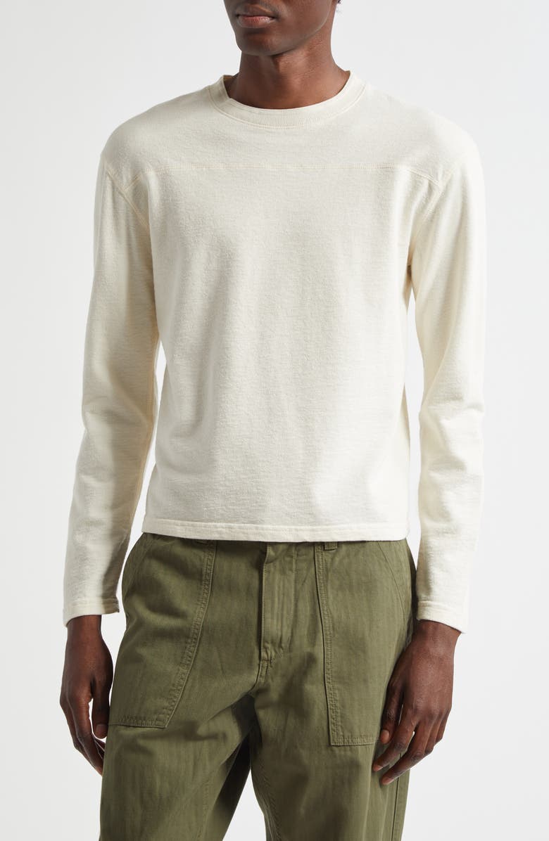 Drake's Long Sleeve T-Shirt, Main, color, Antique White