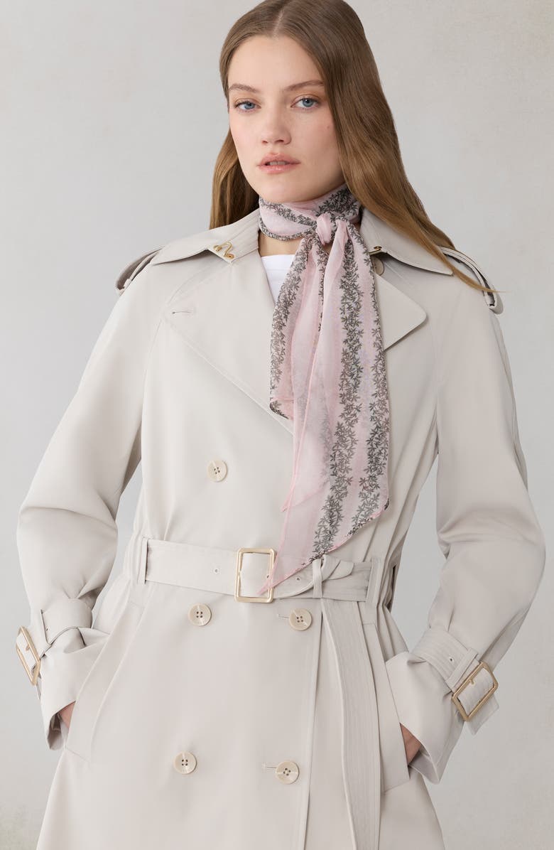 Soia & Kyo Becky Double Breasted Trench Coat, Alternate, color, Light Oak