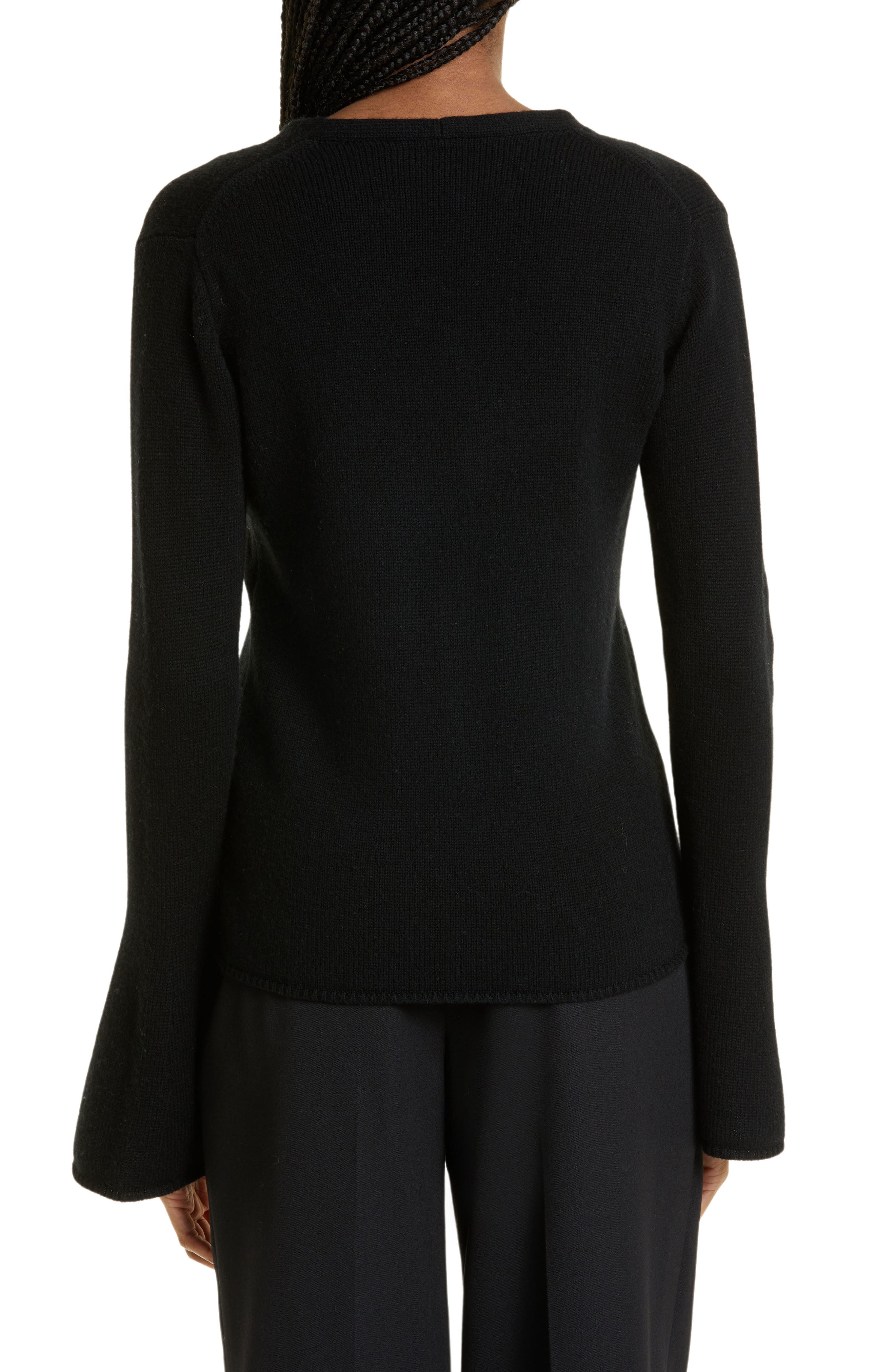 Cirane Bell Sleeve Wool Cardigan - image 2