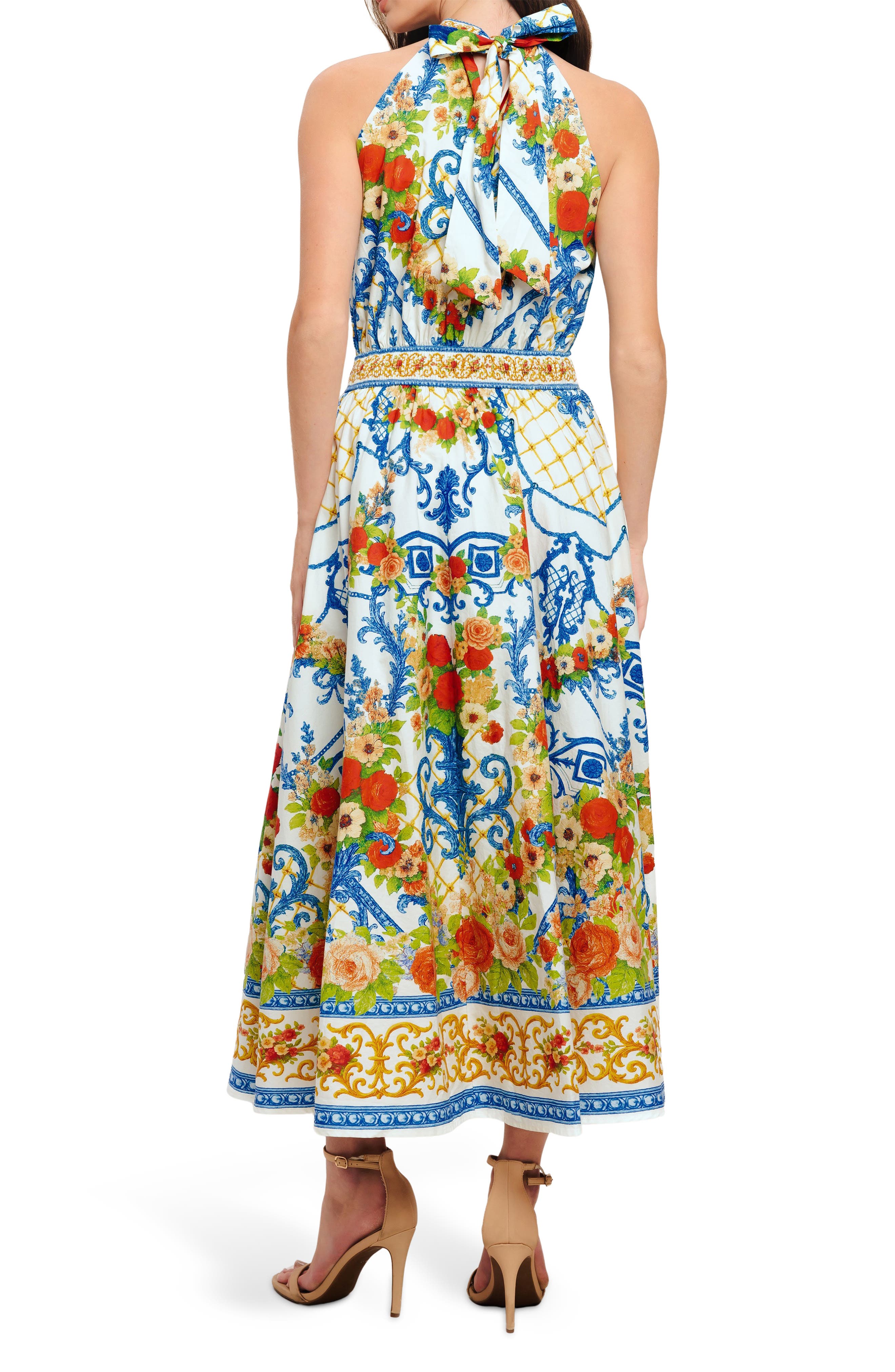 Floral Sleeveless Cotton Maxi Dress - image 2