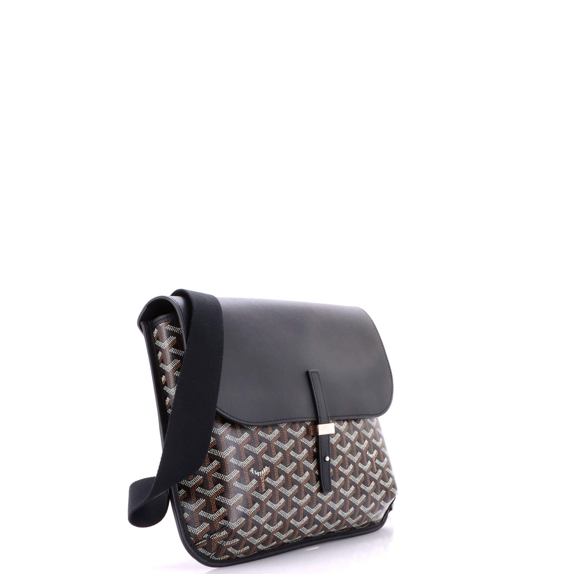 Pre-Owned Goyard Coursier Messenger Bag Coated Canvas and Leather, Alternate, color, Black