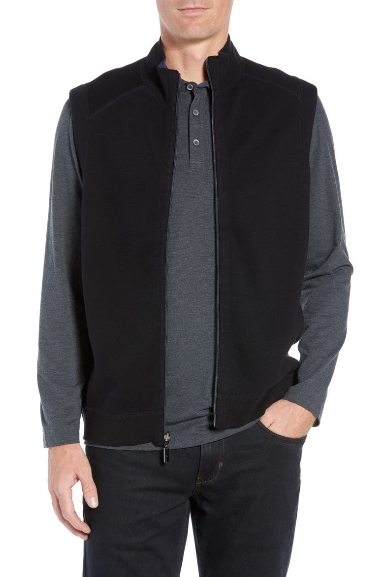 Flip Side Reversible Zip Vest, Main, color, AFTER DARK