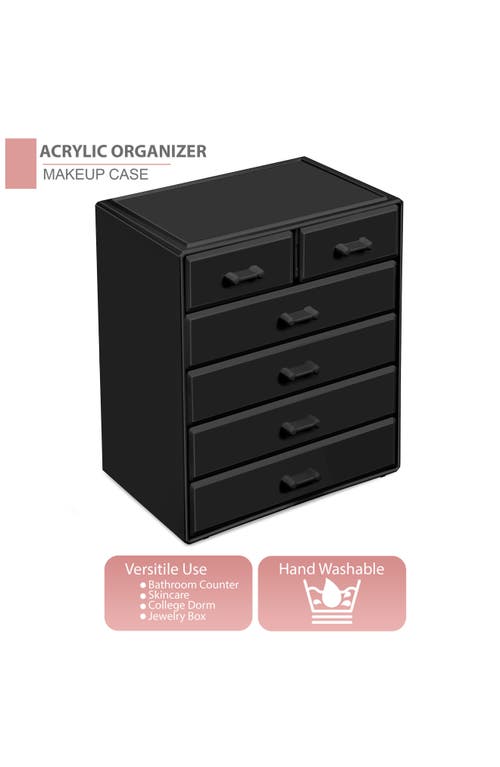 Sorbus Large 6 Drawer Makeup Case In Black