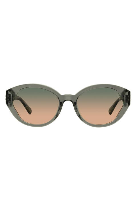 55mm Gradient Oval Sunglasses