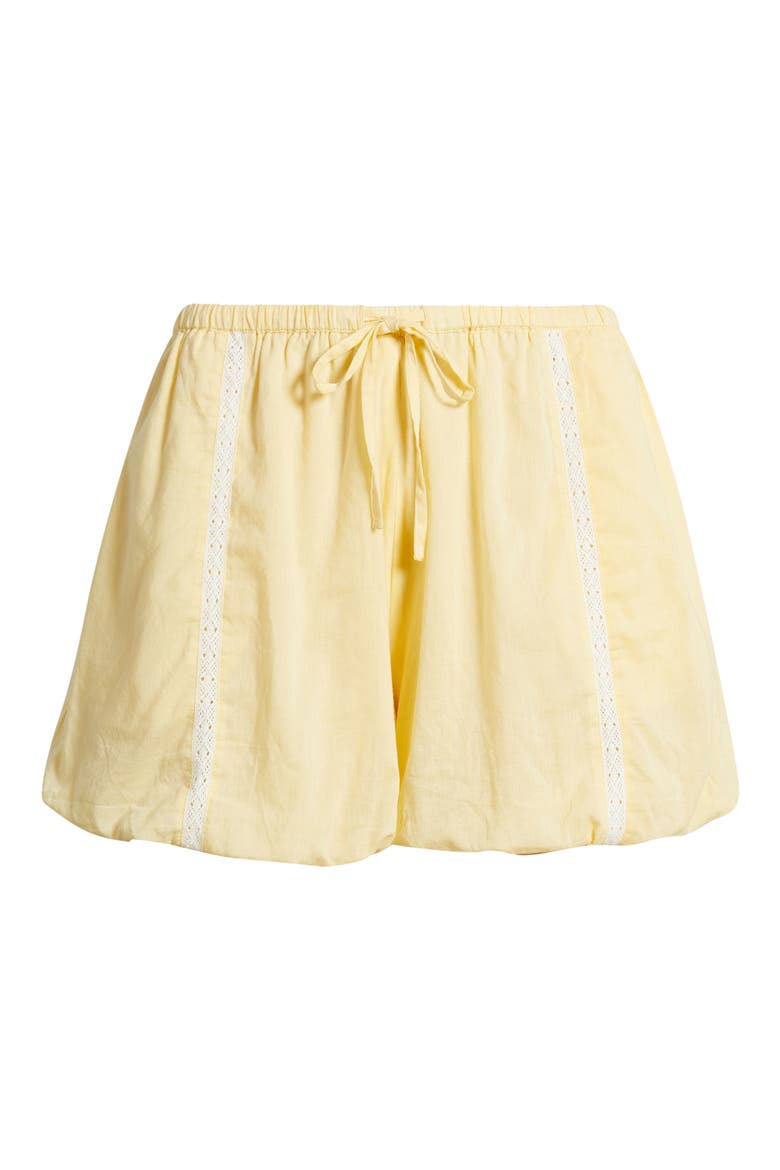 Maura Lace Trim Shorts, Alternate, color, BUTTER