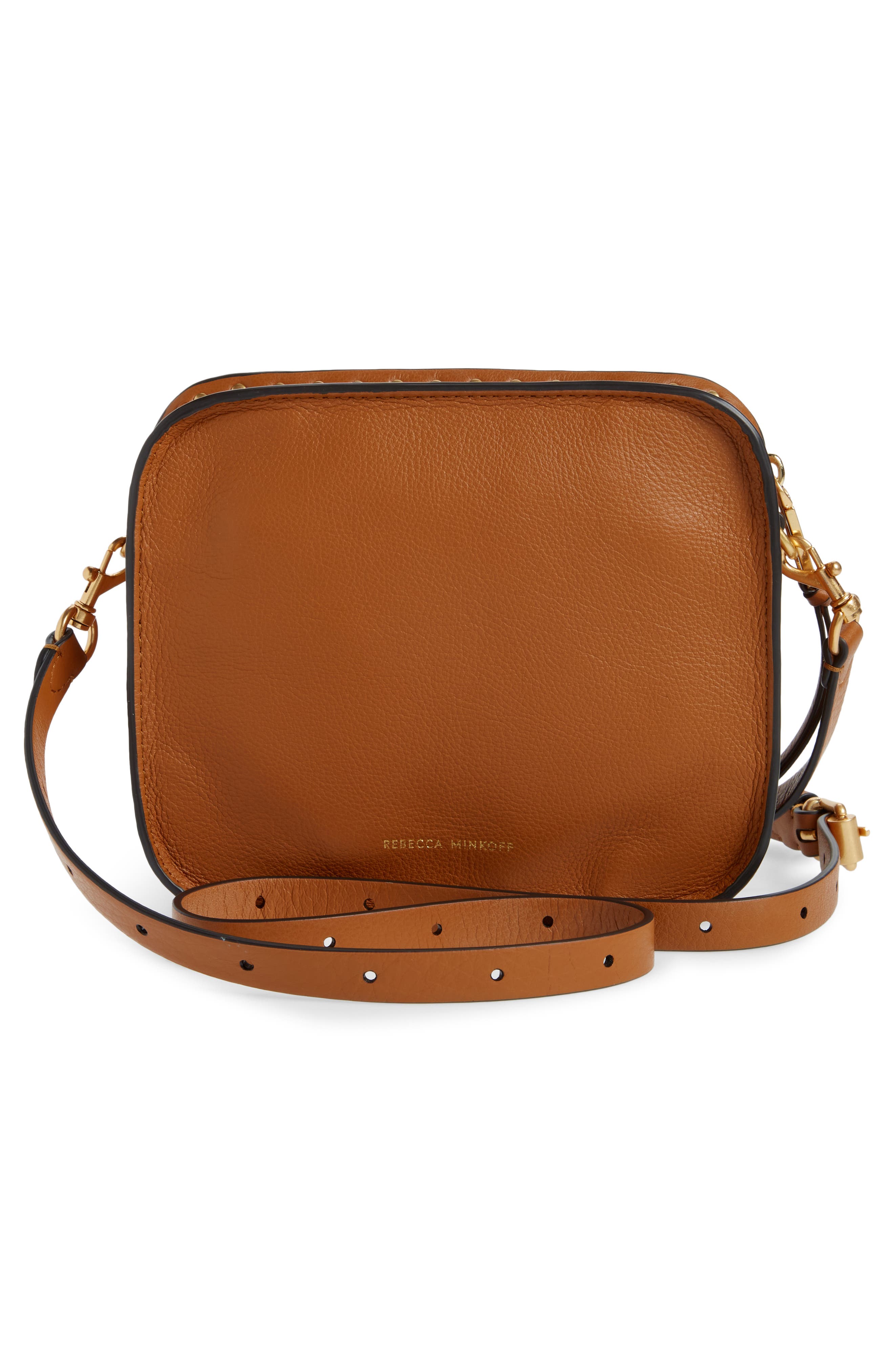 Nanine Leather Crossbody Bag, Alternate, color, CARAMELLO