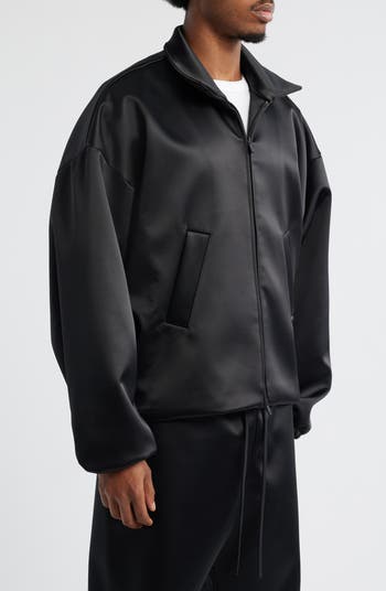 Bonded Satin Bomber Jacket