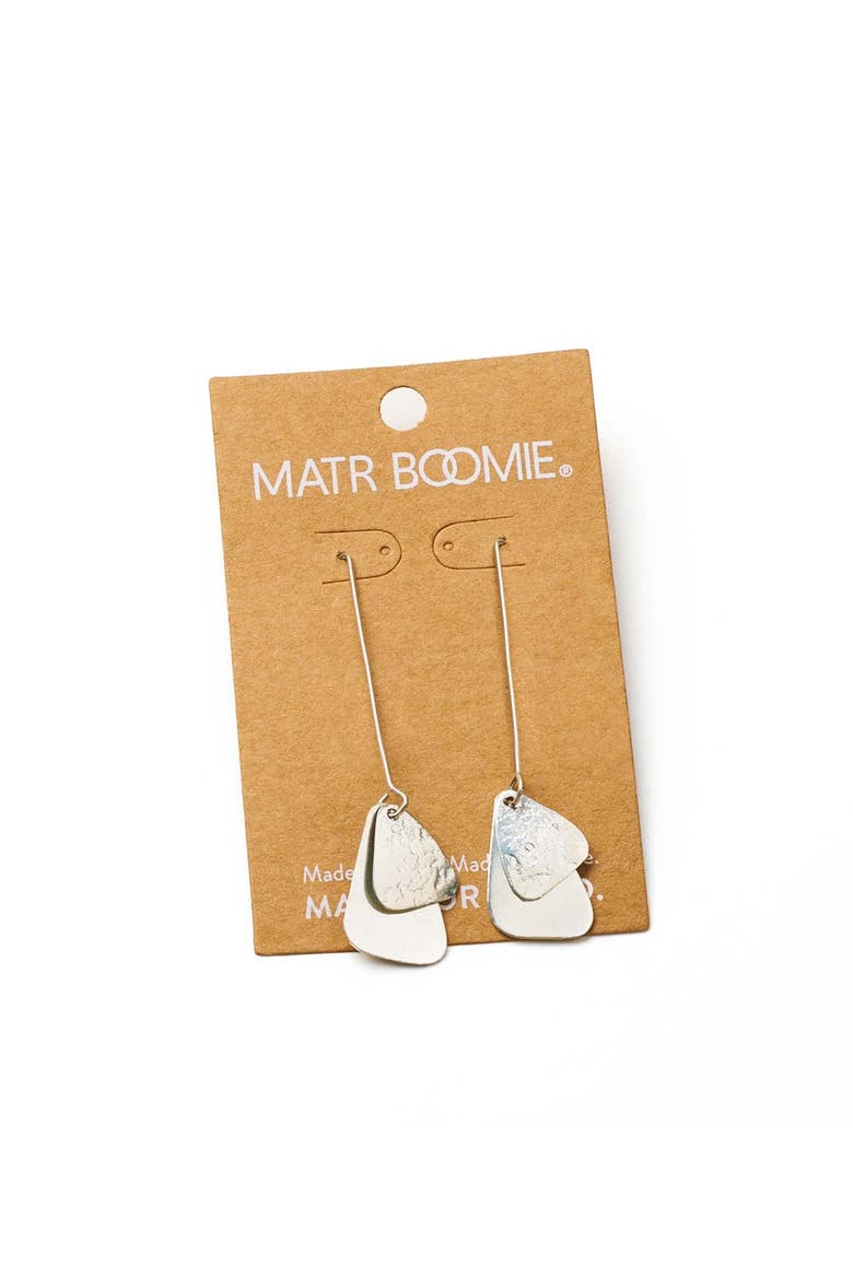 Iyla Geometric Threader Earring, Alternate, color, Silver