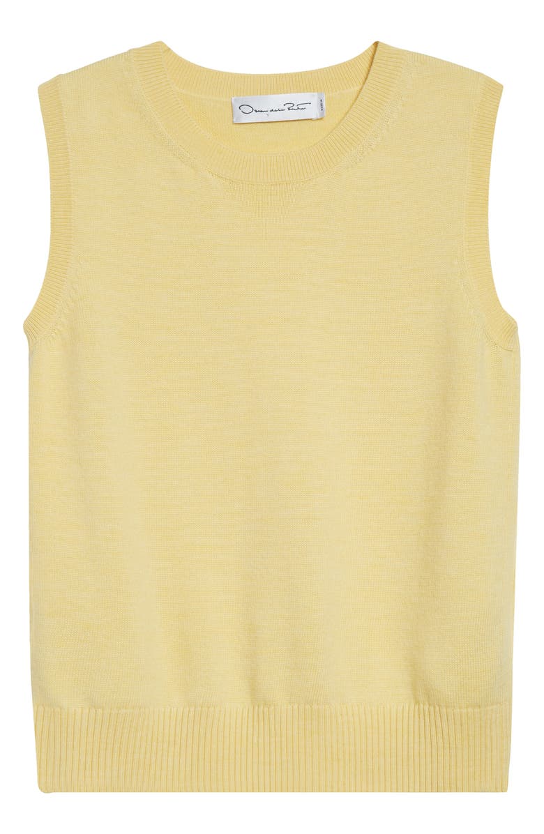 Oscar de la Renta Wool Sweater Vest, Main, color, Yellow