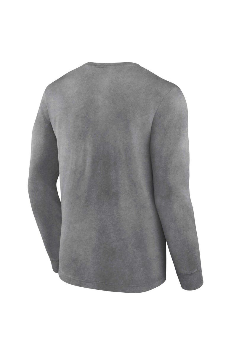 FANATICS Men's Fanatics Branded  Heather Charcoal Las Vegas Raiders Washed Primary Long Sleeve T-Shirt, Alternate, color, Heather Charcoal