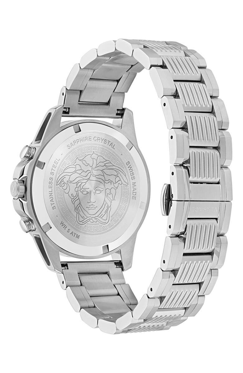 Versace Greca Action Chronograph Bracelet Watch, 45mm, Alternate, color,