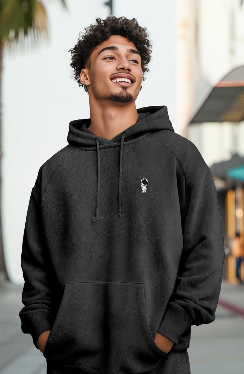 Dalix Astronaut Midweight Mineral Washed Hoodie, Alternate, color, Black