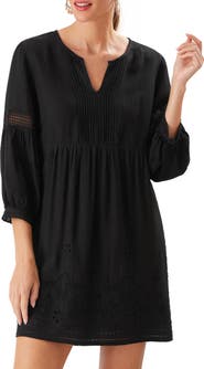 Tommy Bahama St. Lucia Split Neck Linen Blend Cover-Up Dress