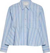 3.1 Phillip Lim Button-Up Flounce Stripe Shirt